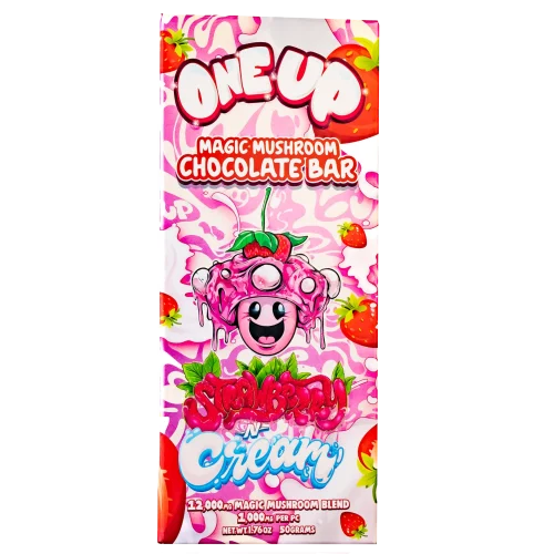 Strawberry and Cream Mushroom Chocolate Bar