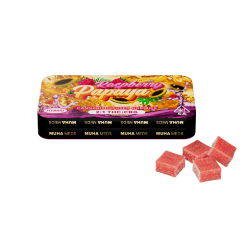 RASPBERRY PAPAYA INFUSED GUMMIES