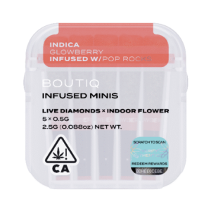 Boutiq Pre Rolls | Infused Minis | Strawberry Tropicana x Sour Slush | Live Diamonds 2.5G